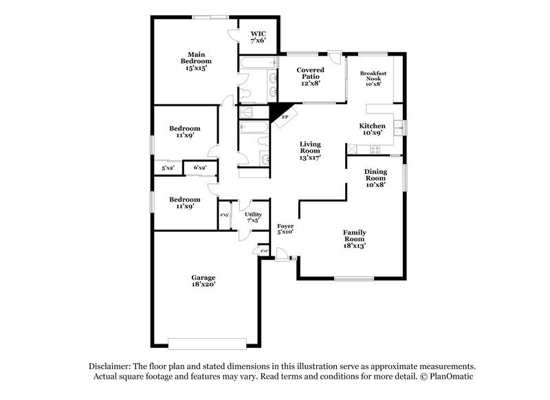 1,695/Mo, 5111 Gladeside Dr Katy, TX 77449 Floor Plan View
