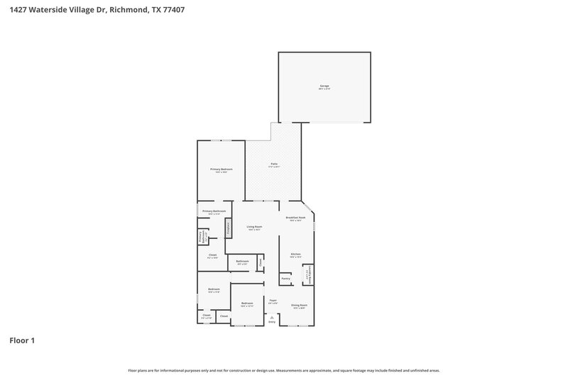 1,810/Mo, 1427 Waterside Village Drive Richmond, TX 77407 Floor Plan View