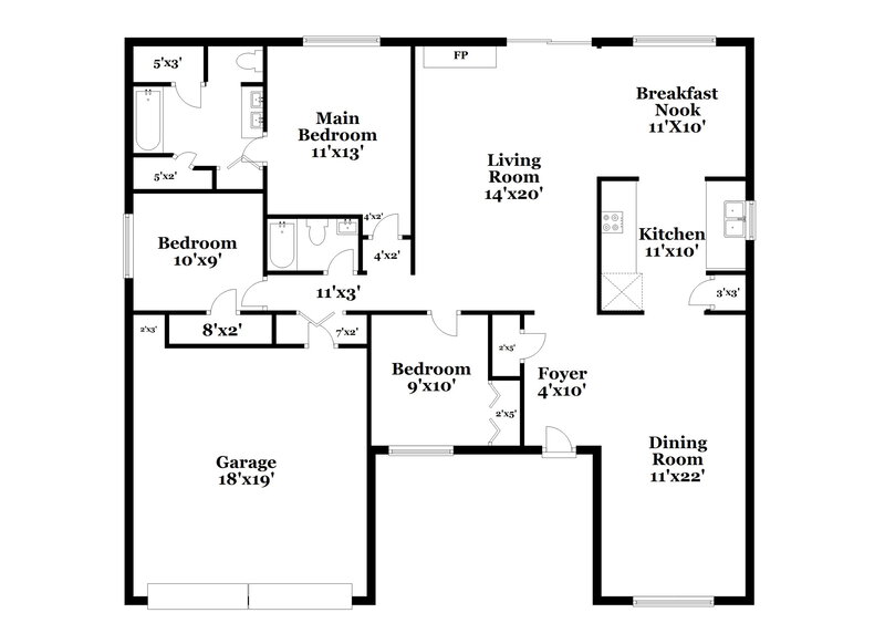 2,720/Mo, 13011 Ferry Hill Ln Houston, TX 77015 Floor Plan View