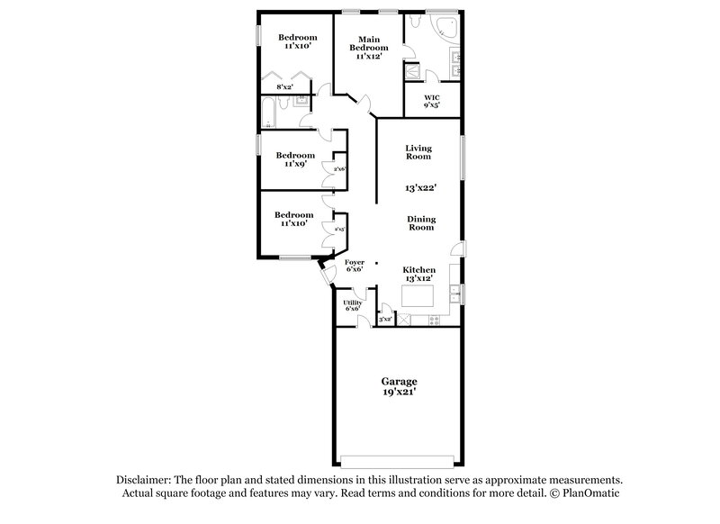 1,770/Mo, 16266 Hidden Deer Ln Conroe, TX 77302 Floor Plan View
