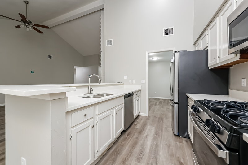 2,210/Mo, 7403 Songwind Ln Spring, TX 77379 Kitchen View 2