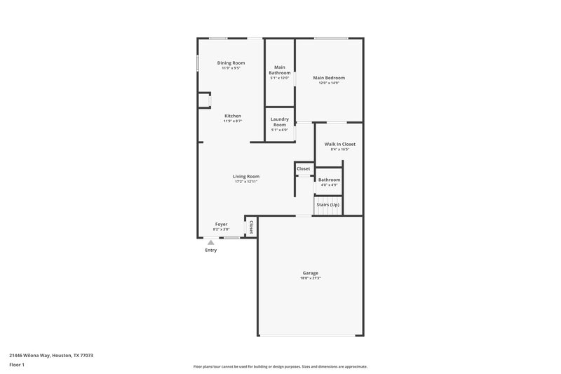 1,800/Mo, 21446 Wilona Way Houston, TX 77073 Floor Plan View