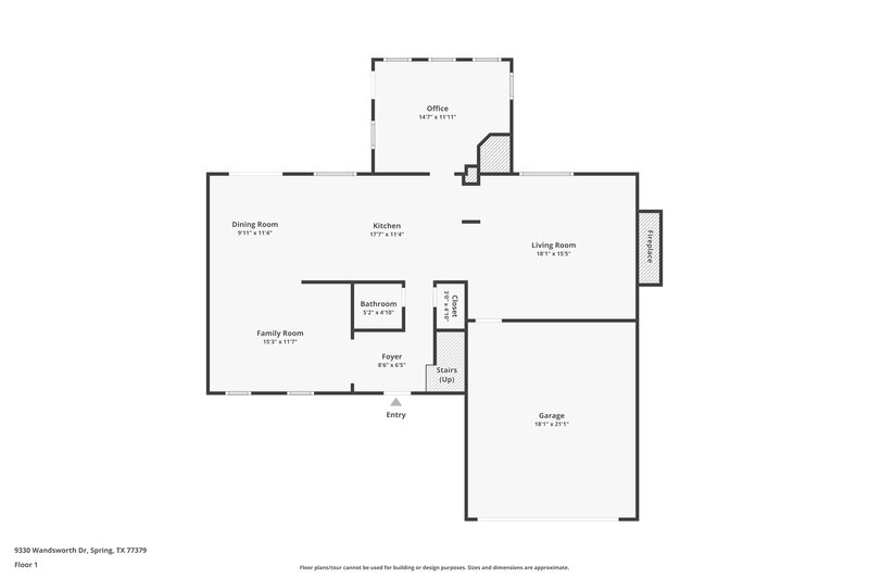 2,510/Mo, 9330 Wandsworth Dr Spring, TX 77379 Floor Plan View