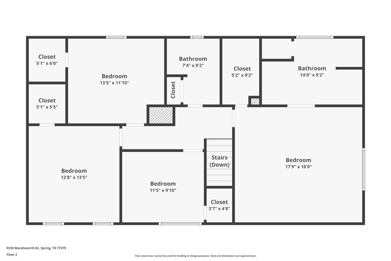 2,510/Mo, 9330 Wandsworth Dr Spring, TX 77379 Floor Plan View 2