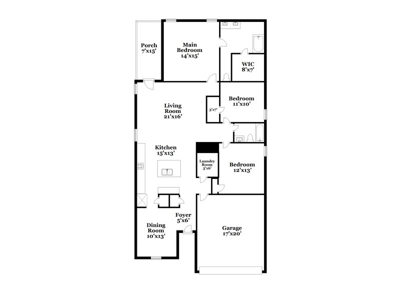 1,955/Mo, 1618 Mustang Canyon Way Houston, TX 77049 Floor Plan View