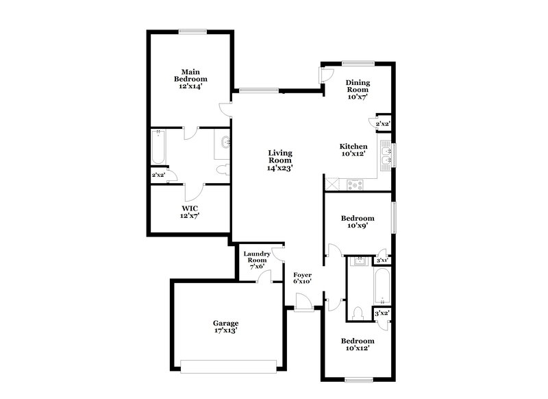 1,905/Mo, 5115 Windy Parke Ln Richmond, TX 77469 Floor Plan View