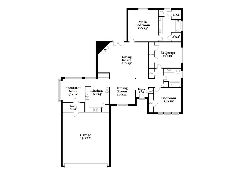 1,935/Mo, 9723 Orangevale Dr Spring, TX 77379 Floor Plan View