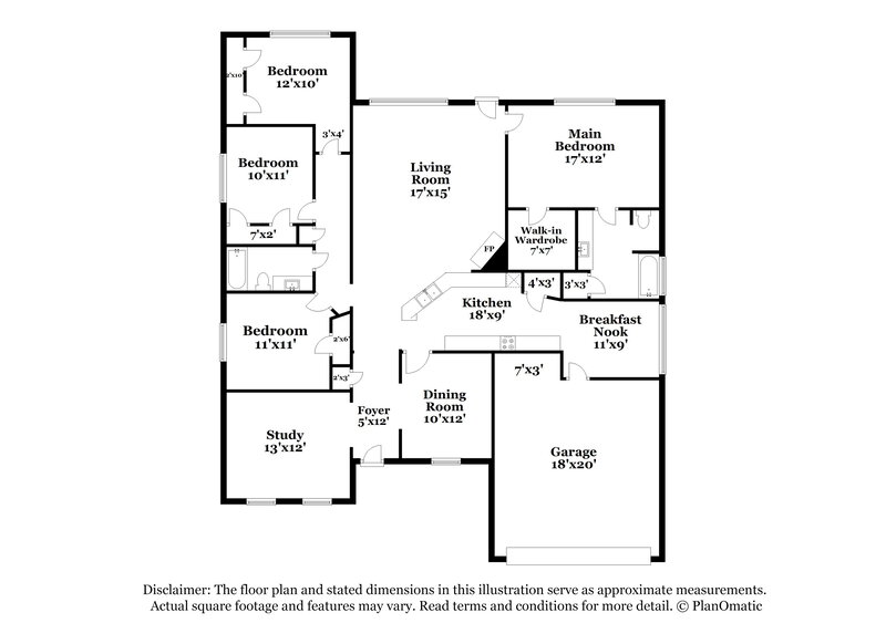 2,460/Mo, 5519 Rivertree Ln Spring, TX 77379 Floor Plan View