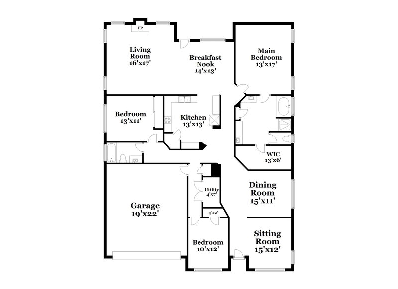 2,030/Mo, 302 Dunford Ct Highlands, TX 77562 Floor Plan View