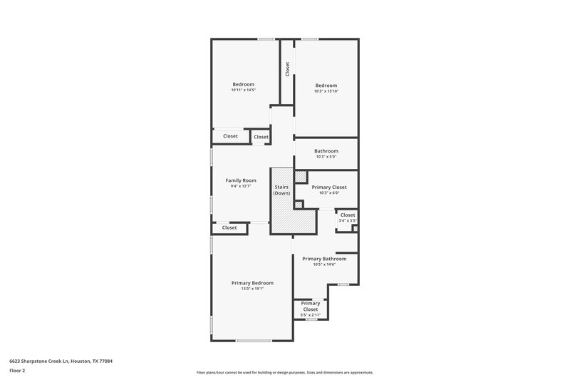 2,095/Mo, 6623 Sharpstone Creek Ln Houston, TX 77084 Floor Plan View 2