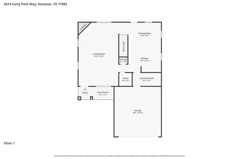 1,955/Mo, 6614 Carly Park Way Houston, TX 77084 Floor Plan View