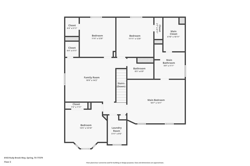 2,305/Mo, 8103 Rudy Brook Way Spring, TX 77379 Floor Plan View 2