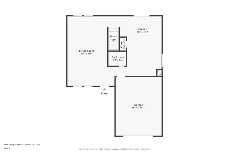 1,560/Mo, 7219 Rising Brook Dr Cypress, TX 77433 Floor Plan View