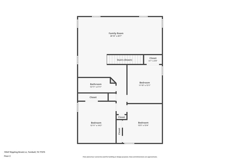 2,165/Mo, 19547 Rippling Brook Ln Tomball, TX 77375 Floor Plan View 2