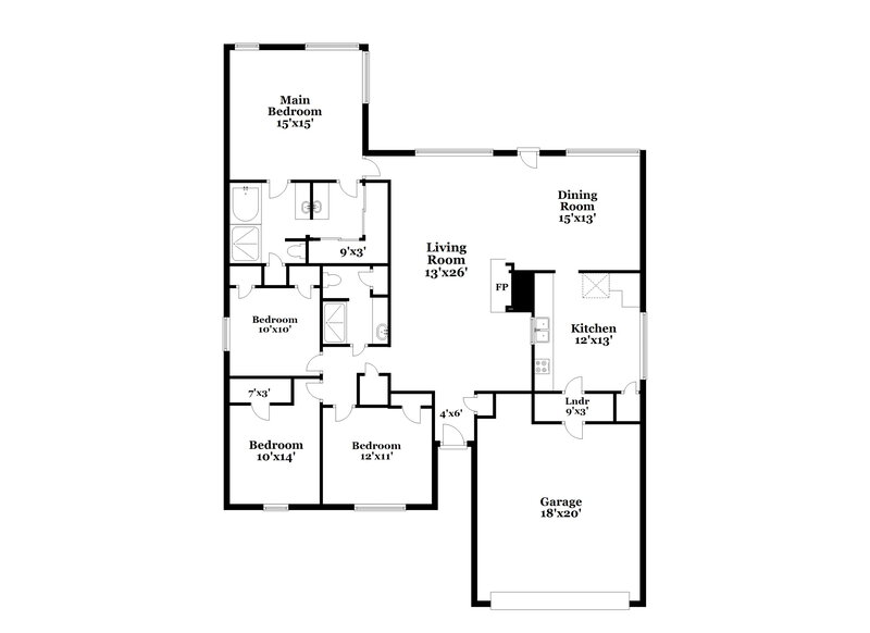 3,320/Mo, 2306 Old Dixie Dr Richmond, TX 77406 Floor Plan View