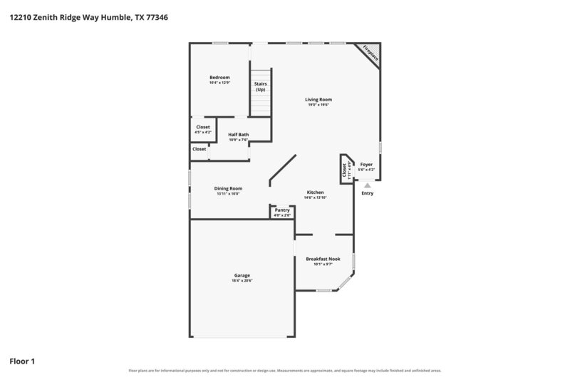 2,245/Mo, 12210 Zenith Ridge Way Humble, TX 77346 Floorplan View