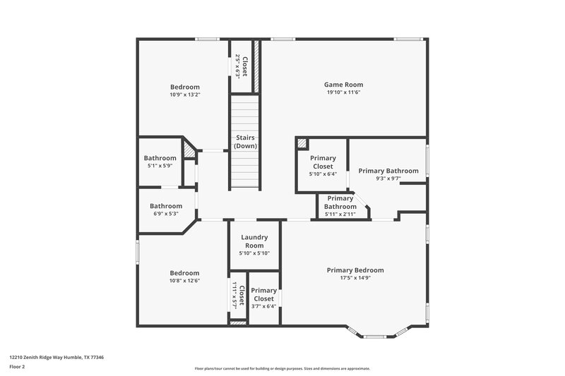 2,400/Mo, 12210 Zenith Ridge Way Humble, TX 77346 Floor Plan View 2