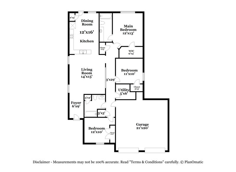 1,800/Mo, 6606 Winter Mountain Ln Spring, TX 77379 Floor Plan View