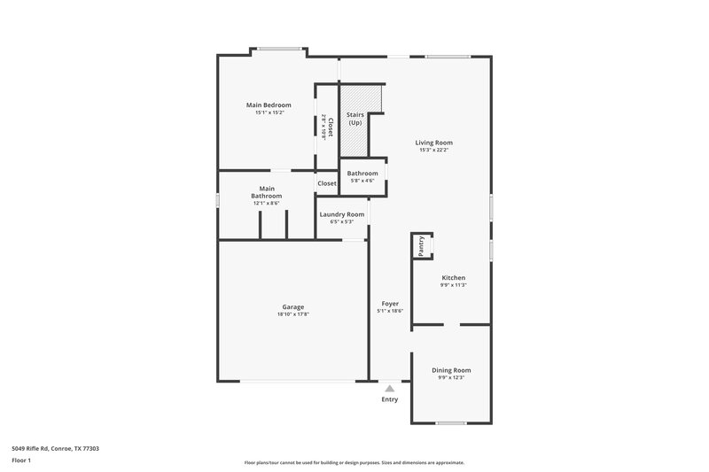 1,650/Mo, 5049 Rifle Rd Conroe, TX 77303 Floor Plan View