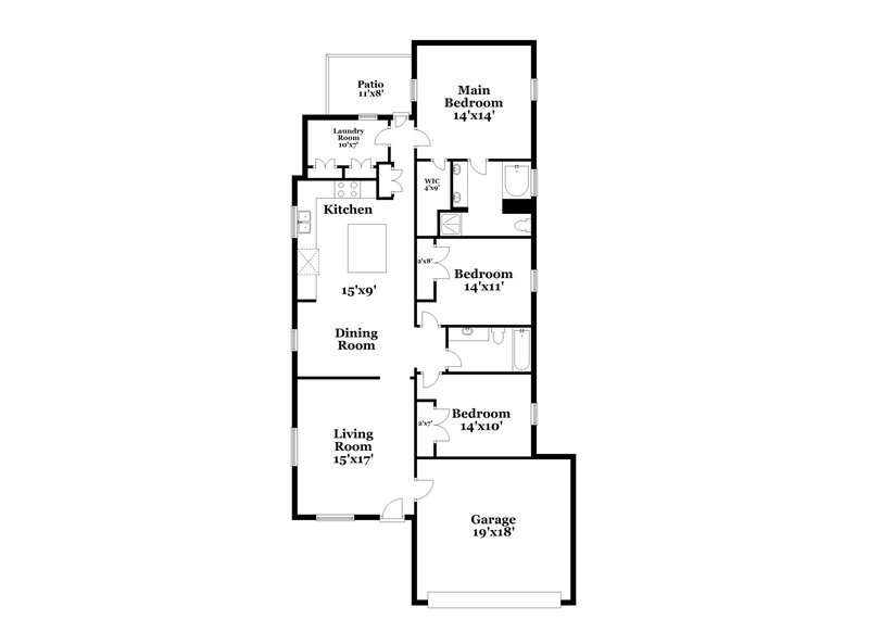 1,740/Mo, 21327 Sweet Grass Ln Tomball, TX 77375 Floor Plan View