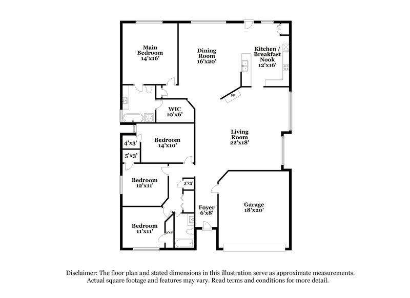 2,305/Mo, 410 Cedar Lake Dr League City, TX 77573 Floorplan View