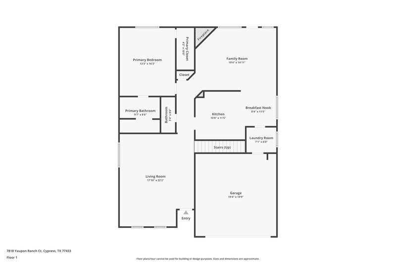 2,280/Mo, 7818 Yaupon Ranch Ct Cypress, TX 77433 Floorplan View