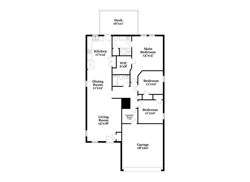 1,835/Mo, 6450 Dayridge Ln Houston, TX 77048 Floor Plan View