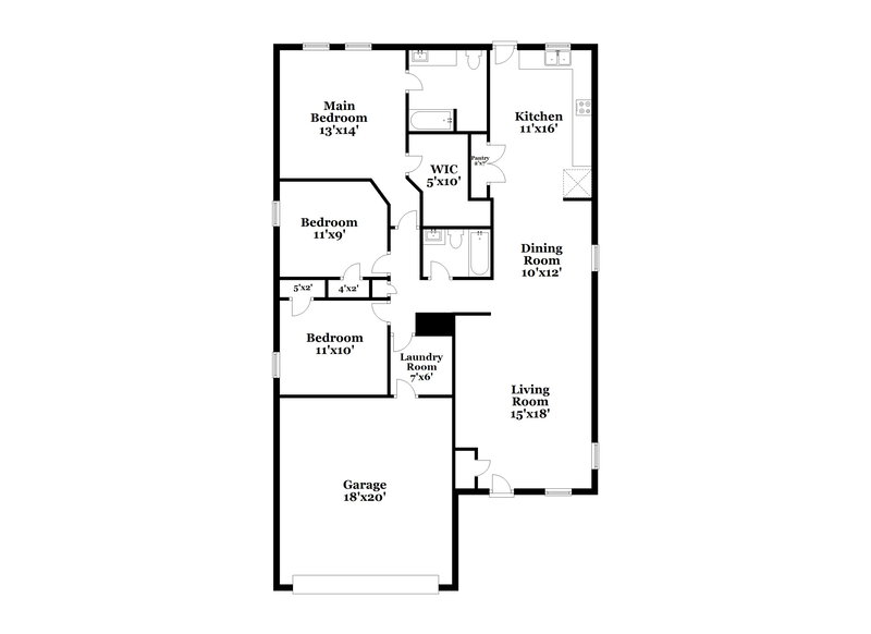 1,860/Mo, 6627 Dayridge Ln Houston, TX 77048 Floor Plan View