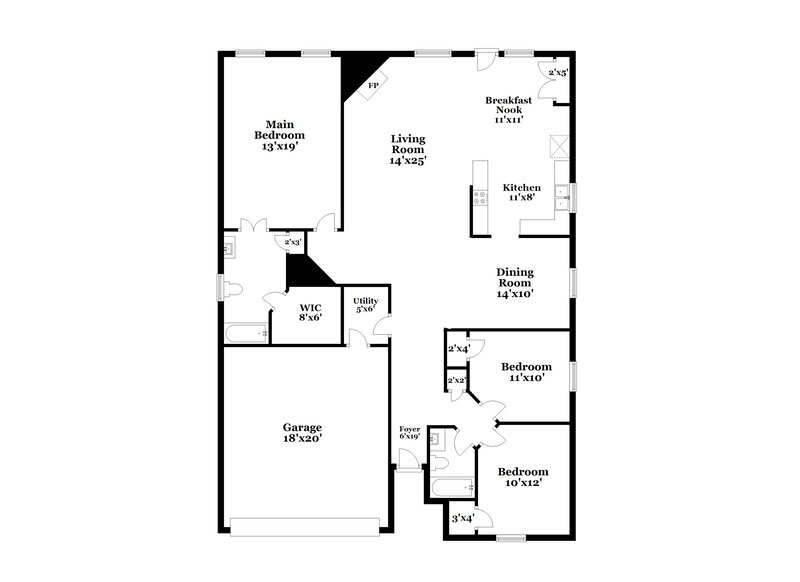 1,930/Mo, 17034 Port O Call St Crosby, TX 77532 Floor Plan View