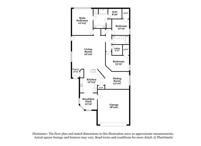 1,775/Mo, 9801 Hyacinth Way Conroe, TX 77385 Floor Plan View