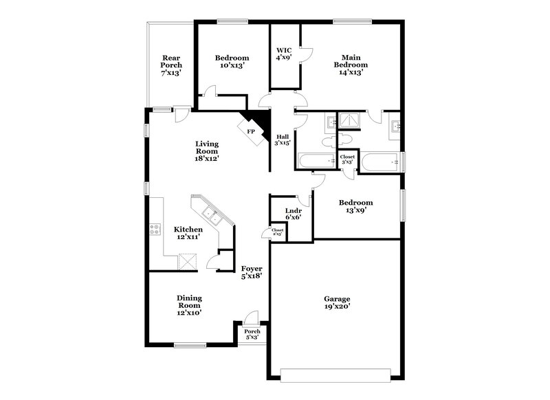 2,035/Mo, 25235 Clover Ranch Dr Katy, TX 77494 Floor Plan View