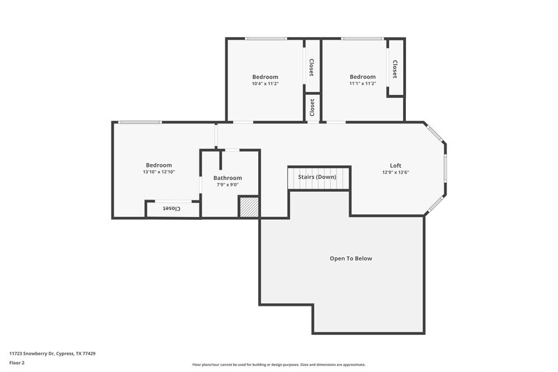 2,555/Mo, 11723 Snowberry Dr Cypress, TX 77429 Floor Plan View 2