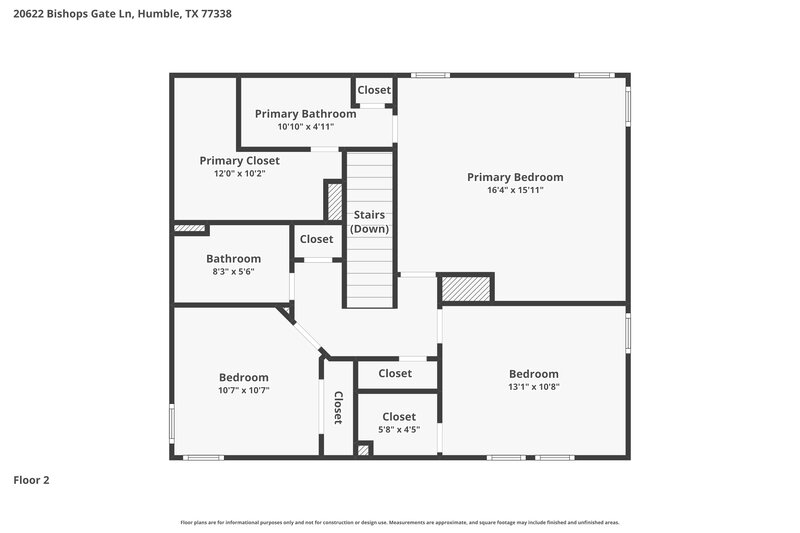 1,825/Mo, 20622 Bishops Gate Ln Humble, TX 77338 Floor Plan View 2