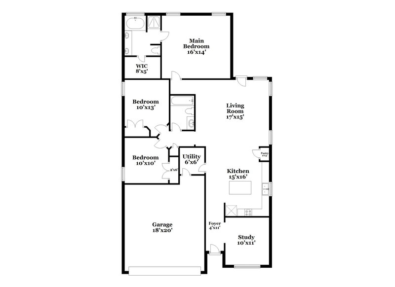 2,205/Mo, 2718 Cold River Dr Humble, TX 77396 Floor Plan View