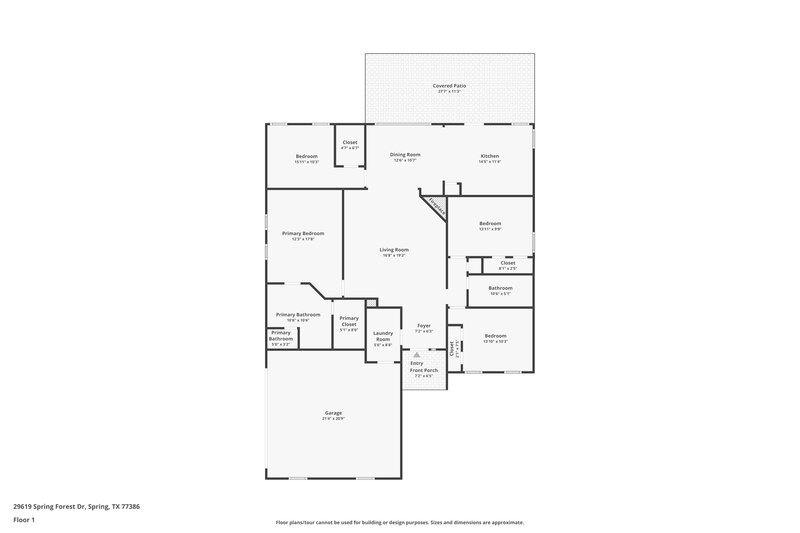 1,955/Mo, 29619 Spring Forest Dr Spring, TX 77386 Floor Plan View
