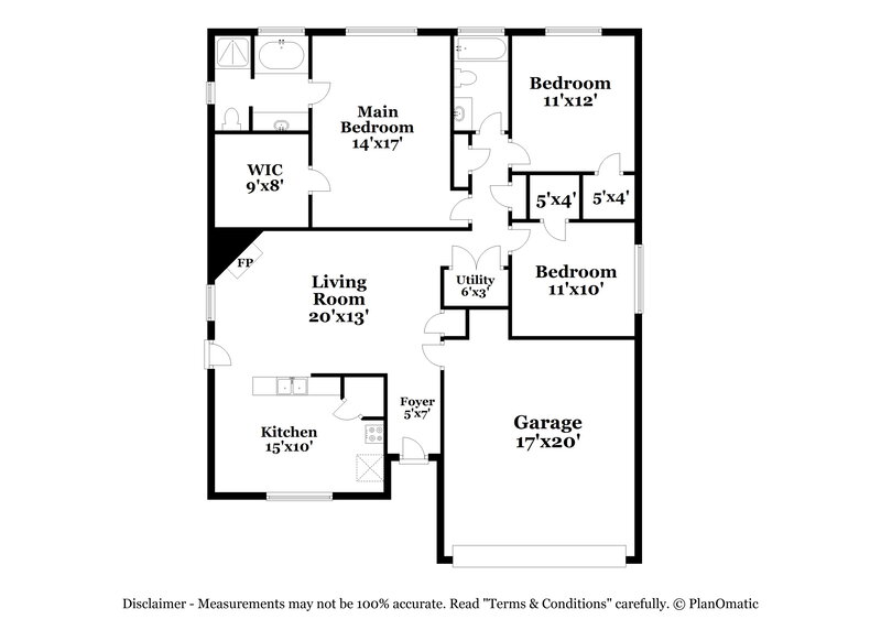 1,745/Mo, 1528 Glen Oaks Dr Conroe, TX 77385 Floor Plan View