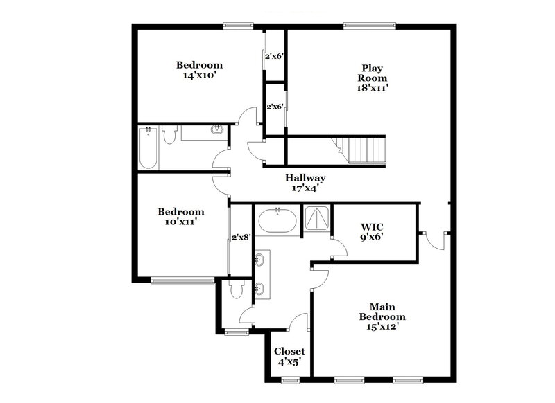 1,845/Mo, 4926 Colony Hurst Trail Spring, TX 77373 Floor Plan View 2