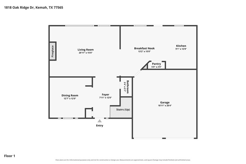 2,145/Mo, 1818 Oak Ridge Dr Kemah, TX 77565 Floor Plan View 2