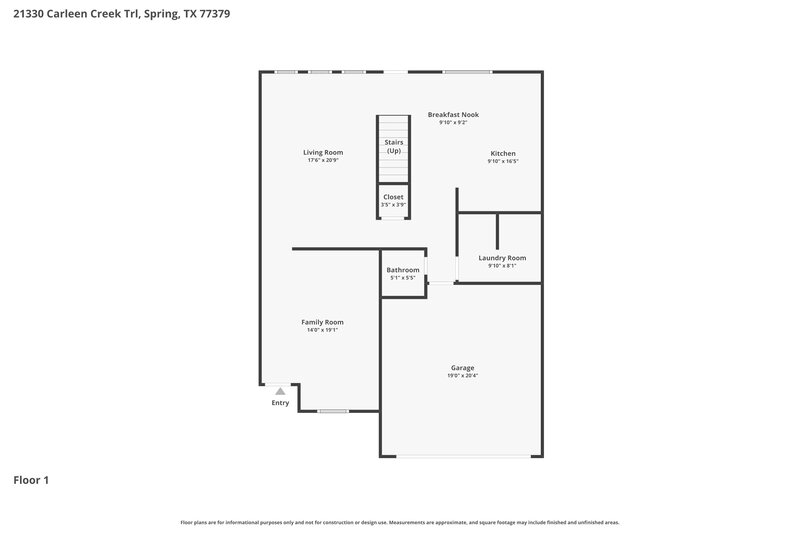 2,210/Mo, 21330 Carleen Creek Trl Spring, TX 77379 Floor Plan View