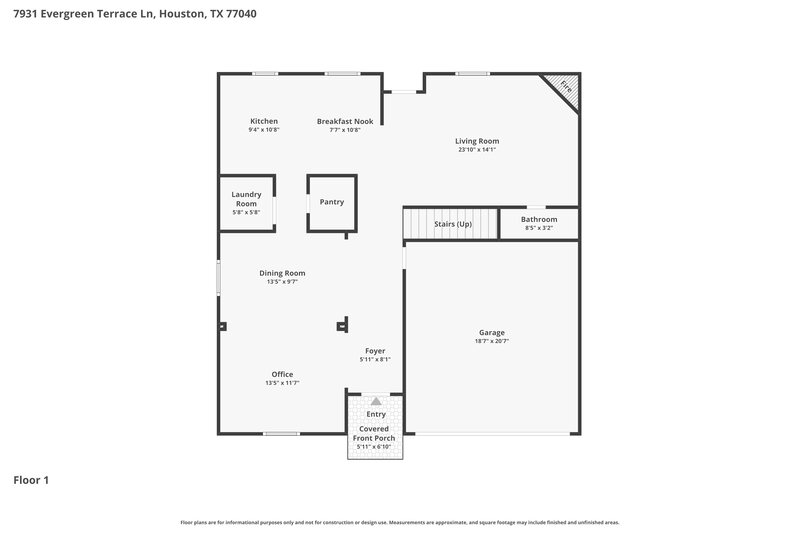 2,165/Mo, 7931 Evergreen Terrace Ln Houston, TX 77040 Floor Plan View