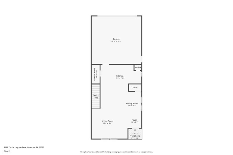 1,930/Mo, 7118 Turtle Lagoon Row Houston, TX 77036 Floor Plan View