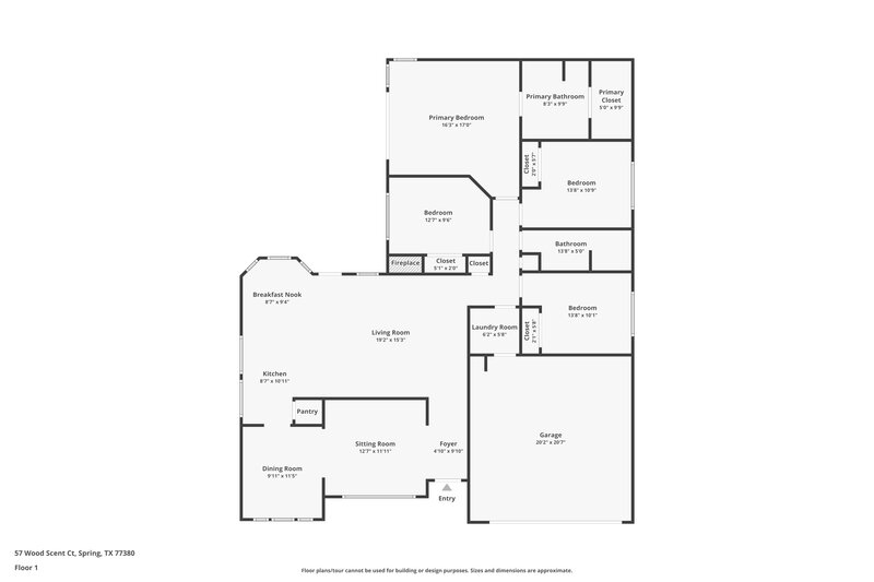 2,265/Mo, 57 Wood Scent Ct The Woodlands, TX 77380 Floor Plan View