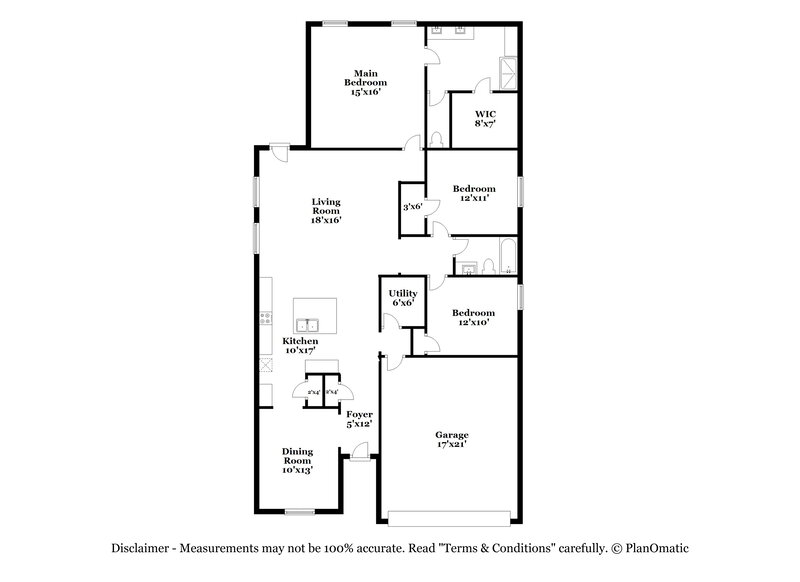 2,120/Mo, 407 Ashley Falls Ln Rosharon, TX 77583 Floor Plan View