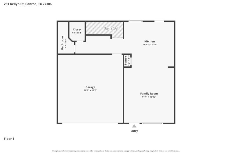 1,535/Mo, 261 Kellyn Ct Conroe, TX 77306 Floorplan View
