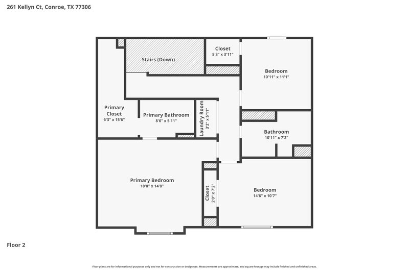 1,535/Mo, 261 Kellyn Ct Conroe, TX 77306 Floorplan View 2