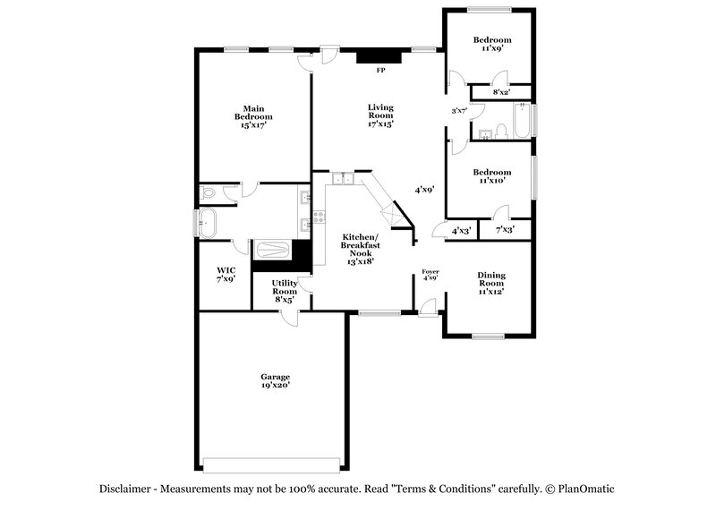 1,785/Mo, 3030 Killdeer Ln Humble, TX 77396 Floor Plan View