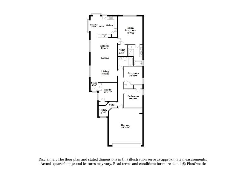 2,105/Mo, 5230 Misty Ln Bacliff, TX 77518 Floor Plan View