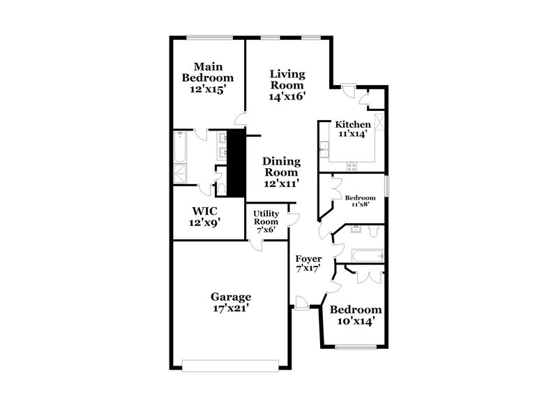 2,190/Mo, 622 Harvest Bluff Dr Rosharon, TX 77583 Floor Plan View