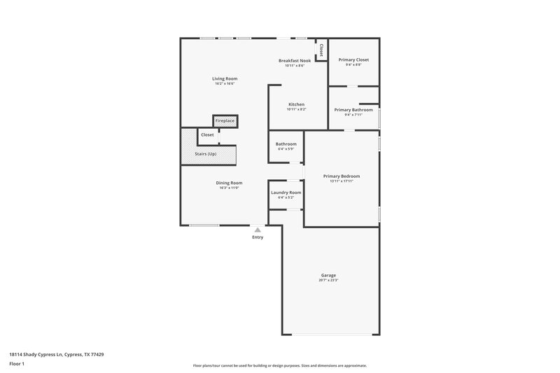 2,000/Mo, 18114 Shady Cypress Ln Cypress, TX 77429 Floor Plan View
