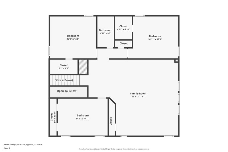 2,000/Mo, 18114 Shady Cypress Ln Cypress, TX 77429 Floor Plan View 2